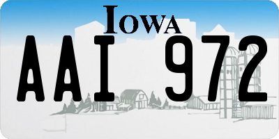 IA license plate AAI972