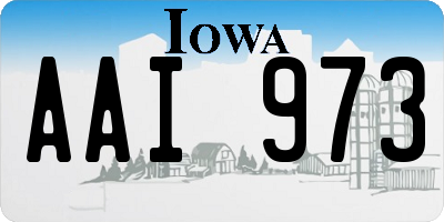 IA license plate AAI973