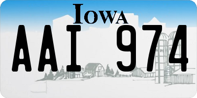 IA license plate AAI974