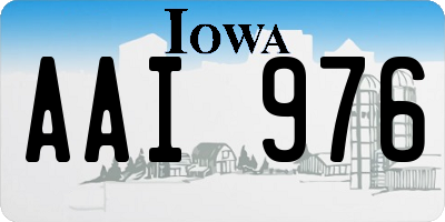 IA license plate AAI976