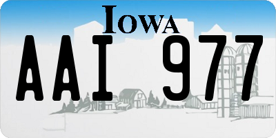 IA license plate AAI977