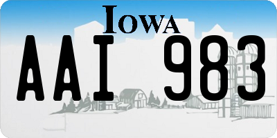 IA license plate AAI983