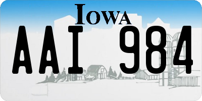 IA license plate AAI984