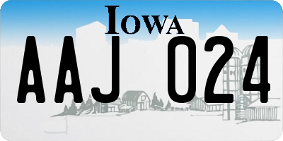 IA license plate AAJ024