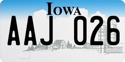 IA license plate AAJ026