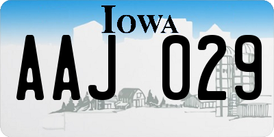 IA license plate AAJ029