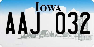 IA license plate AAJ032