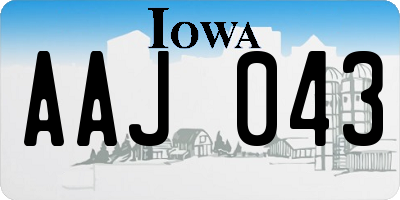 IA license plate AAJ043