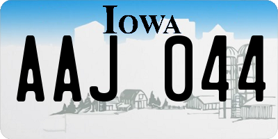 IA license plate AAJ044