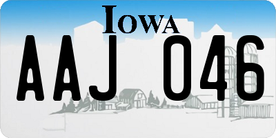 IA license plate AAJ046