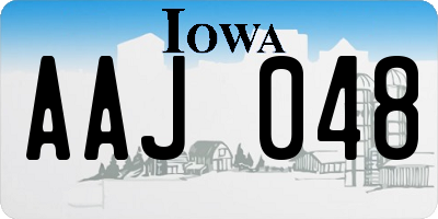 IA license plate AAJ048