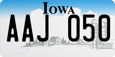 IA license plate AAJ050