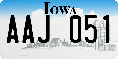 IA license plate AAJ051