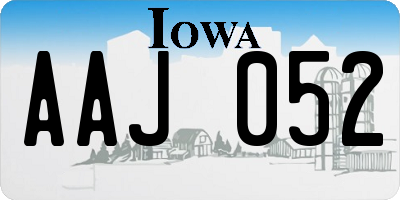 IA license plate AAJ052