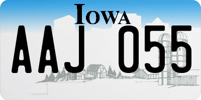 IA license plate AAJ055