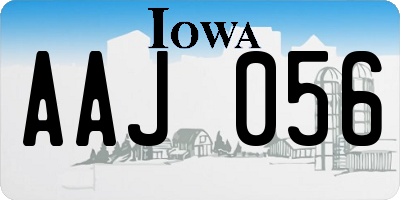 IA license plate AAJ056