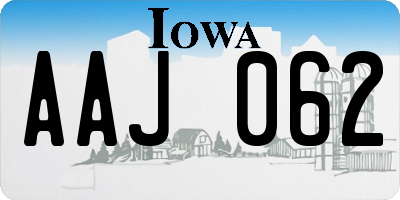 IA license plate AAJ062