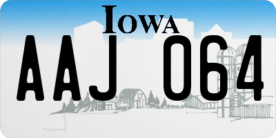 IA license plate AAJ064