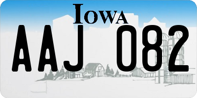 IA license plate AAJ082