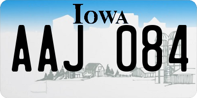 IA license plate AAJ084