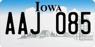 IA license plate AAJ085