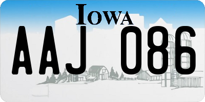 IA license plate AAJ086