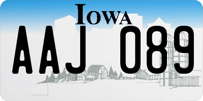 IA license plate AAJ089