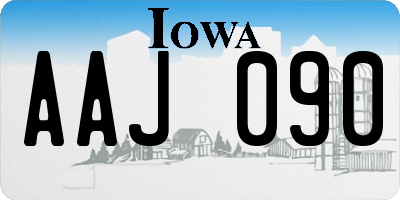 IA license plate AAJ090