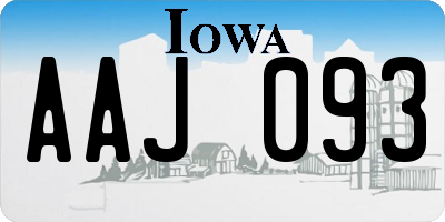 IA license plate AAJ093