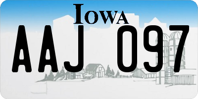 IA license plate AAJ097