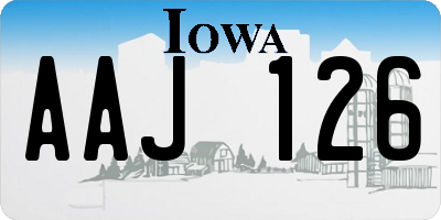 IA license plate AAJ126