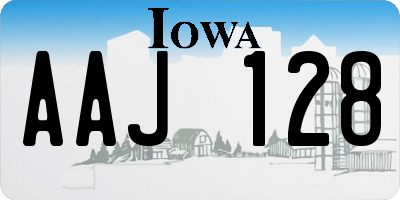 IA license plate AAJ128