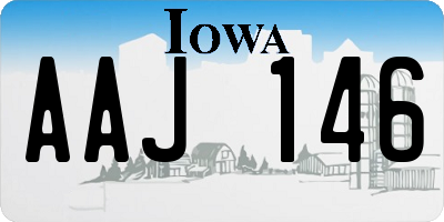 IA license plate AAJ146