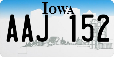 IA license plate AAJ152