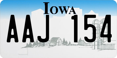 IA license plate AAJ154