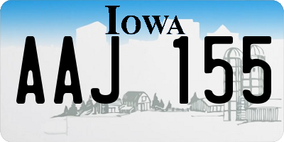 IA license plate AAJ155