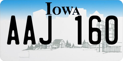 IA license plate AAJ160