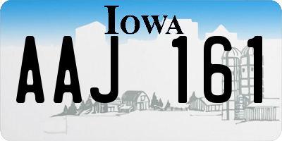 IA license plate AAJ161