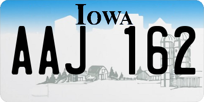 IA license plate AAJ162