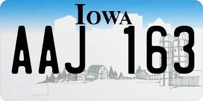 IA license plate AAJ163