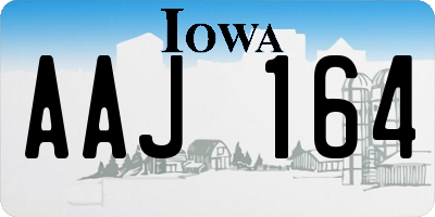 IA license plate AAJ164