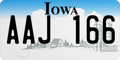 IA license plate AAJ166