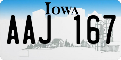 IA license plate AAJ167