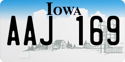 IA license plate AAJ169