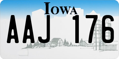 IA license plate AAJ176