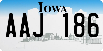 IA license plate AAJ186