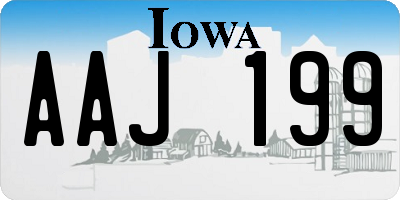 IA license plate AAJ199