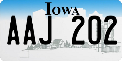 IA license plate AAJ202