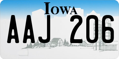 IA license plate AAJ206