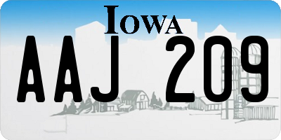 IA license plate AAJ209